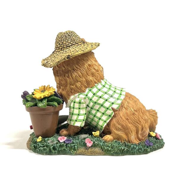 Danbury Mint Pomeranian Perpetual Calendar May Dog Figurine Flowers Gardening - Picture 3 of 7